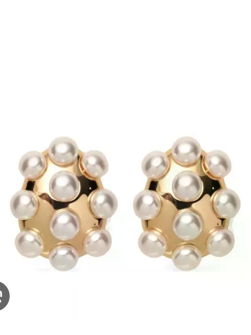 Carolina Herrera Pear Cluster Clip on Earrings